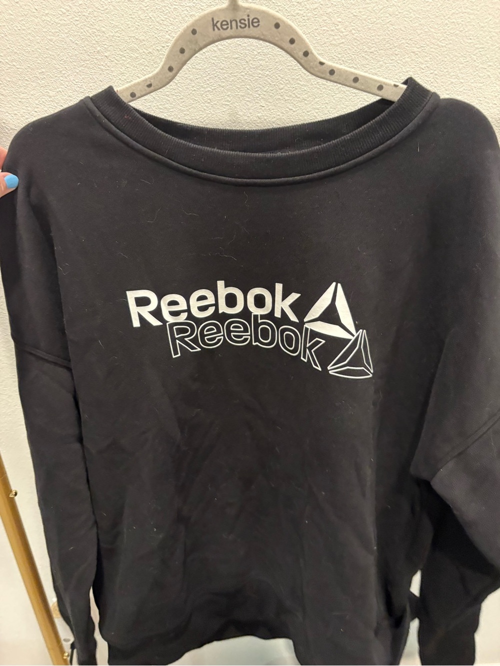 Reebok Black Sweatshirt with White Logo